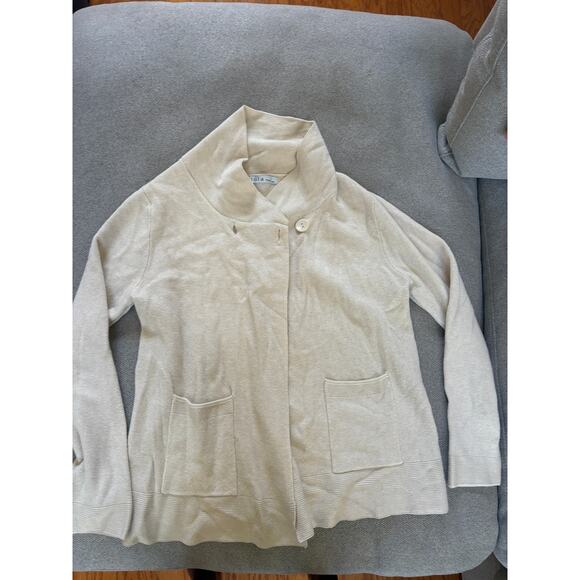 Lola Paris Beige Shawl Collar Cardigan Sweater M/L - Picture 1 of 5